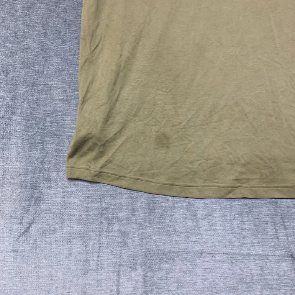 Adidas Acronym T-Shirt Mens Large Olive Green 3 Stripes Logo Casual Outdoor Tee